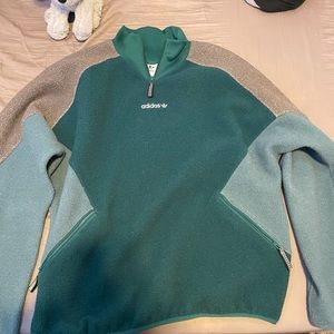 Green/ grey adidas sweater
